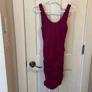 Express raspberry knee-length dress, size XS